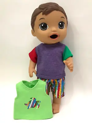 $13.99 • Buy Boy Clothes Fit 12” Baby Alive Dolls Summer Tank Top + Shorts + T-Shirt 3 Pc Lot