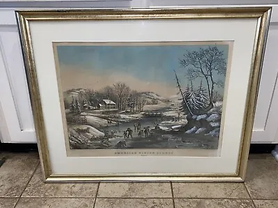 Original N. Currier & Ives American Winter Scenes Morning Large New And Old Best • $1450
