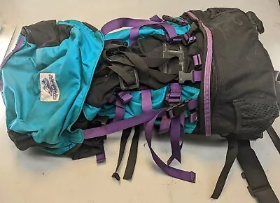 Vtg Hiking Backpack Gregory Hiking Bag Day Pack Turquoise MD 90s Hiking Gear S • $44.95