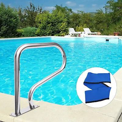 Outdoor Pool Hand Rail Garden Yard Swimming Pool Security Steps Ladders Handrail • $73.15