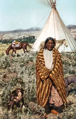 £4.20 • Buy Native American Crow Indian 1902 Wild West Photo Art Print Picture