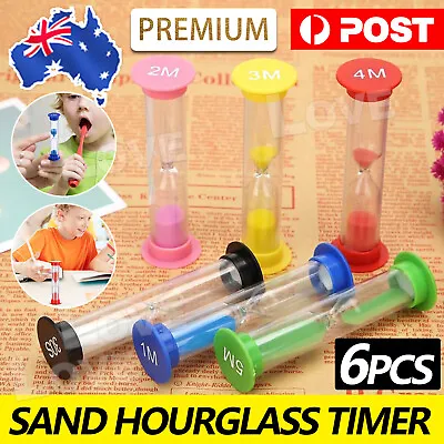 6x Transparent Sandtimer 30s/1/2/3/5/10Min SET-30Second Sand Hourglass Timer • $10.95