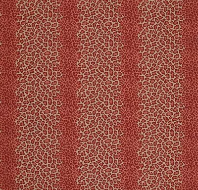 Colefax & Fowler Curtain Fabric 'PANTHERA - RED' 1.7 METRES Linen Blend • £65.99