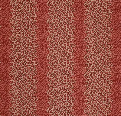 Colefax & Fowler Curtain Fabric 'PANTHERA - RED' 3.5 METRES Linen Blend • £134.99