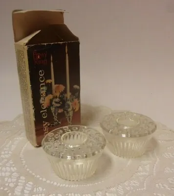 Vintage Boxed Set Of Two  Posy Ring  Candle Flower Frogs Made Of Styron Plastic • $7.99