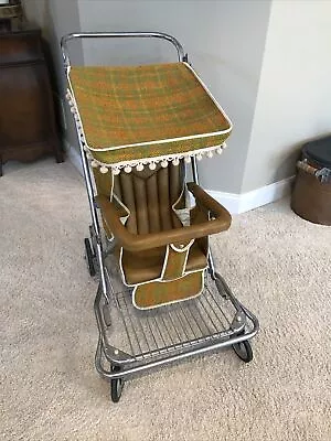 Vintage 1970’s Stroller With Fringe Pom Pom Canopy • $295