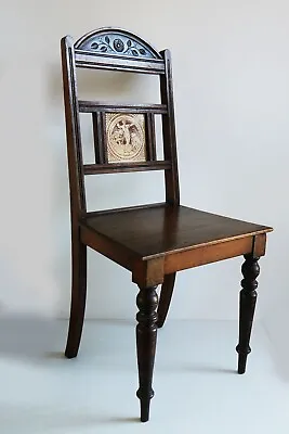 John Moyr Smith Antique Victorian Aesthetic Movement Golden Oak Hall Chair C1874 • £155