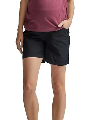£9.38 • Buy Dotty P's Black Under Bump Cotton Maternity Safari Shorts Size 8 - 20 New