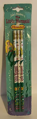 Vintage 1991 Saban's Adventures Of The Little Mermaid 3 Pack Pencils • $5.93