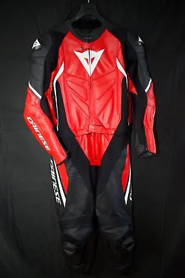 Dainese Avro D2 2-Piece Racing Suit (Size 56 SHORT) Red/Black  • $740