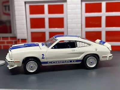 Greenlight 1976 76 Ford Mustang II Cobra White With Blue Stripes 1/64 • $24.95