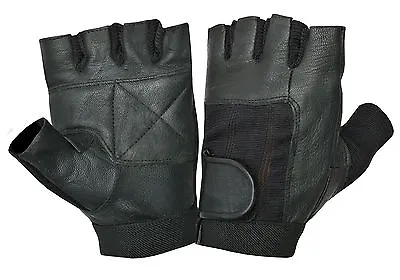 Brand New Leather Bus Driving Gloves Finger Less Cycling Gym Training Wheelchair • £4.95