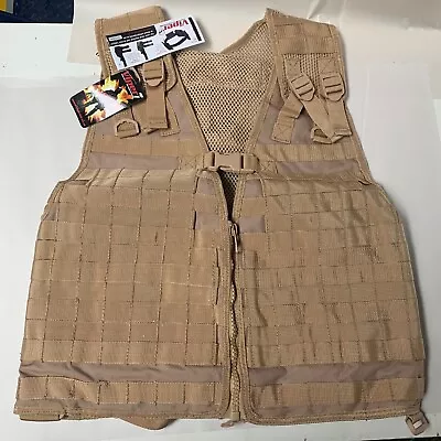 Viper Tactical Assault Webbing Vest Tan - Ideal For Paintball / Airsoft • £19.99