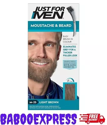 Moustache Beard Light Brown Dye Eliminates Grey For A Thicker Fuller Look M25 F • £9.97