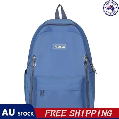 Unisex Backbag Solid Color Backpack Versatile For School Students (Blue) • $18.29