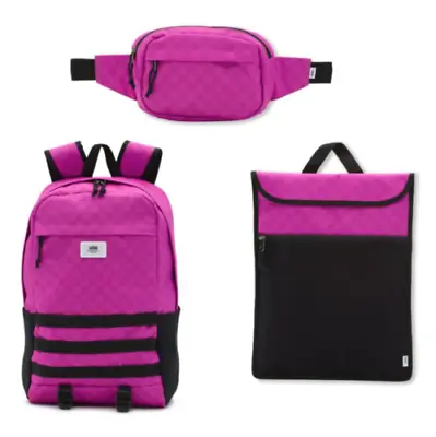 Vans Transplant Backpack School Travel Bag Pink Black Checkerboard • $75.79