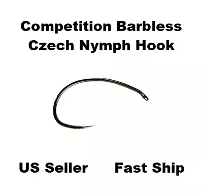 25pc Competition Czech Nymph Hooks Barbless Emerger Czech/Tenkara/Euro Nymphing • $6.59