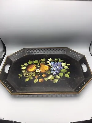 Vintage Nashco Toleware Hand Painted Serving Tray • $24