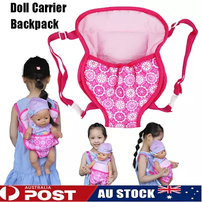 Baby Doll Carrier Backpack Doll Accessories Front/Back Fits 15 To 18 Inch Dolls • $13.88