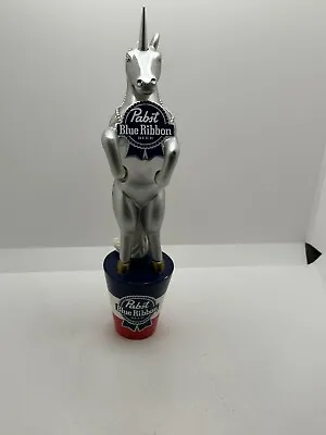 Pabst Blue Ribbon PBR Silver Unicorn Beer Tap Handle • $160