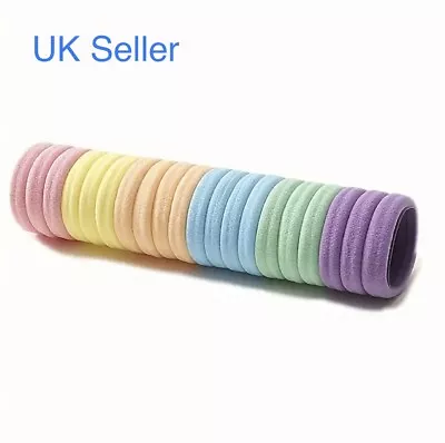 5-10-20 Pcs Strong Hair Elastic Bands Ties Women Girls School Endless Bobbles UK • £2.38