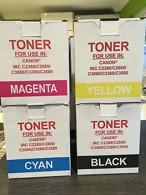 Toner Set YELLOW CYAN MAGENTA BLACK CANON IRC C2380 C2880 C3080 C3380 C3580 • £39