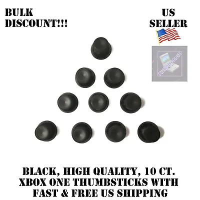 10x Black Thumb Analog Stick Thumbstick Replacements Xbox One Controller US SALE • $6.49