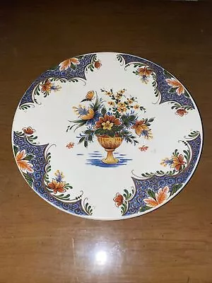 Polychrome Floral Wall Plate Holland 9.5” • $19.99