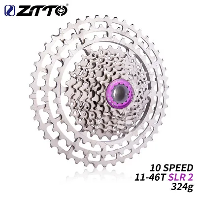 ZTTO 10 Speed 11-46T SLR 2 Bicycle Cassette HG Compatible Ultralight Freewheel • $140.40