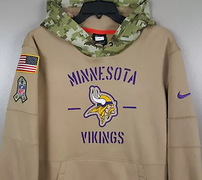 Nike Minnesota Vikings Stefon Diggs 14 Worn Team Issued Hoodie Sweatshirt Medium • $179.99