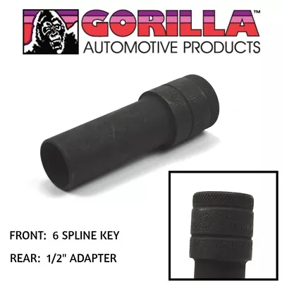 Gorilla 1921SD WRENCH Key Small Diameter 12mm 6 Spline Tuner Wheel Lock Socket • $9.95