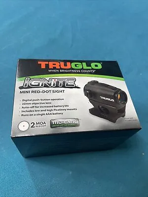 TruGlo Ignite Mini Compact 22mm Red 2 MOA Dot Sight - Black (TG8322BN) • $109