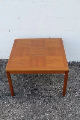 Danish Modern Parquet Top Teak Wood Coffee Or Side Table 3730 • $425