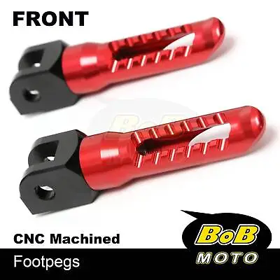 BOB CNC Front Rider Foot Pegs RED For Vmax 1700 09 10 11 12 13 14 15 16 17 • $43.97