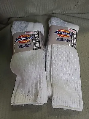 NIP DICKIES PROTECTO WORK WHITE STEEL TOE SOCKS IRREGULAR  2 PAIR Model 8225 • $15