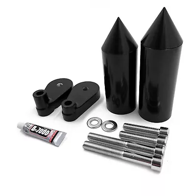 Black Spike Frame Slider Crash Protector Billet Aluminum For 07-08 Yamaha YZF R1 • $35.99