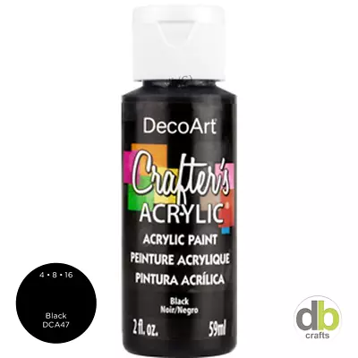 DecoArt Acrylic Paint / Crafters / Glamour Dust / Dazzling Metallic 200+ COLOURS • £1.99