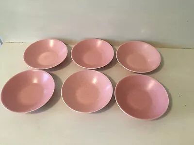 Set Of 6 Vintage MONTEREY California Pottery Pink Speckled Berry Bowls 5 1/2 MCM • $20