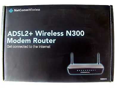 Netcomm NB604N Wireless ADSL2+ WiFi N300 Modem Router Australia • $10
