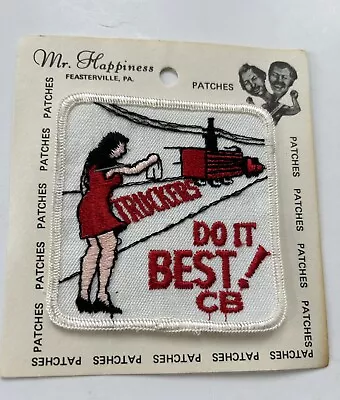 Vintage CB Radio Embroidered Patch Truckers Do It Best CB Mr. Happiness   New • $6.99