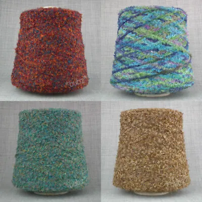 £17.95 • Buy SOFT LOOP MOHAIR BOUCLE YARN 400g CONE POODLE WOOL DOUBLE KNITTING HAND MACHINE