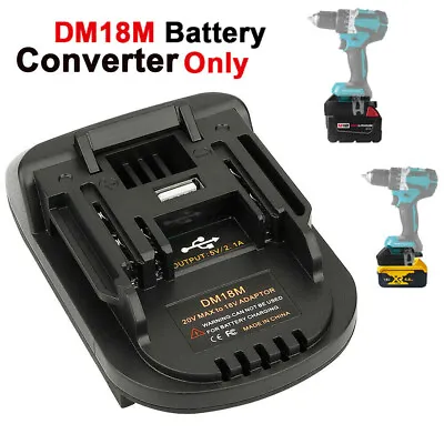 Battery Adapter Converter For Milwaukee Dewalt 18V To Makita 18V BL1830 BL1860 • £10.59