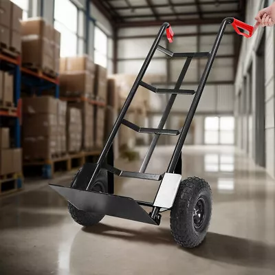 440lbs Heavy Duty Sack Truck Industrial Hand Trolley With Pneumatic Tyre Wheel • £58.95