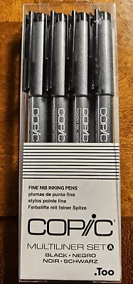 Four(4) Copic Fine Nib Inking Pens Multiliner .03mm .05mm .1mm 0.3mm New! • $6.50