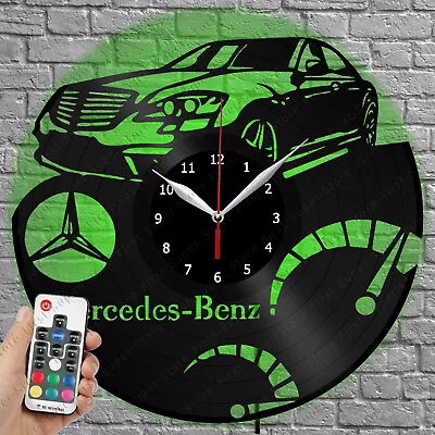 LED Clock Mercedes Benz Vinyl Record Wall Clock Led Light Wall Clock 3990 • $37.52