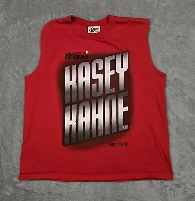 Kasey Kahne T-Shirt Men's Large #9 Winners Circle NASCAR Red Cotton Sleeveless • $3.99