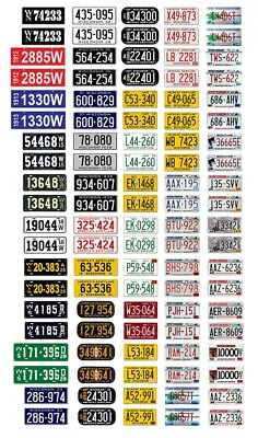 1/18 Scale Model Car Assorted USA Wisconsin License Plates State Tags 1:18 • $11.69