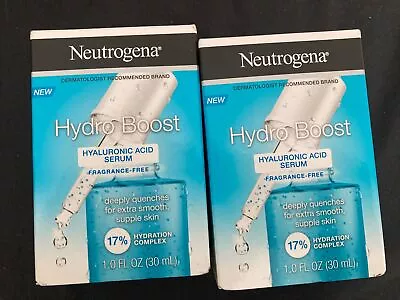 2 Box Neutrogena Hydro Boost Hyaluronic Acid Serum Fragrance Free Nib • $43.84