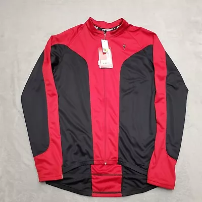 Specialized Cycling Jacket Mens Extra Large Red Black Allez Bike Full Zip Jersey • $24.99