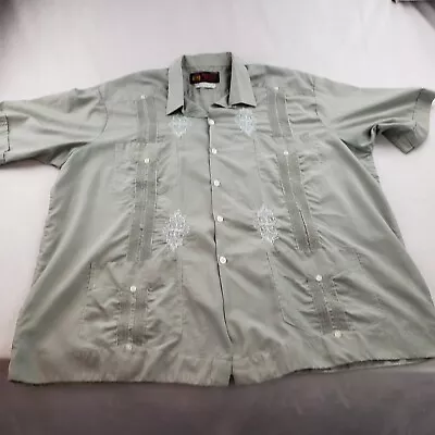 Vintage Guyabera Shirt Guyaberas Yucateras 4 Pocket Traditional Ruffle Shirt 4XL • $15.99